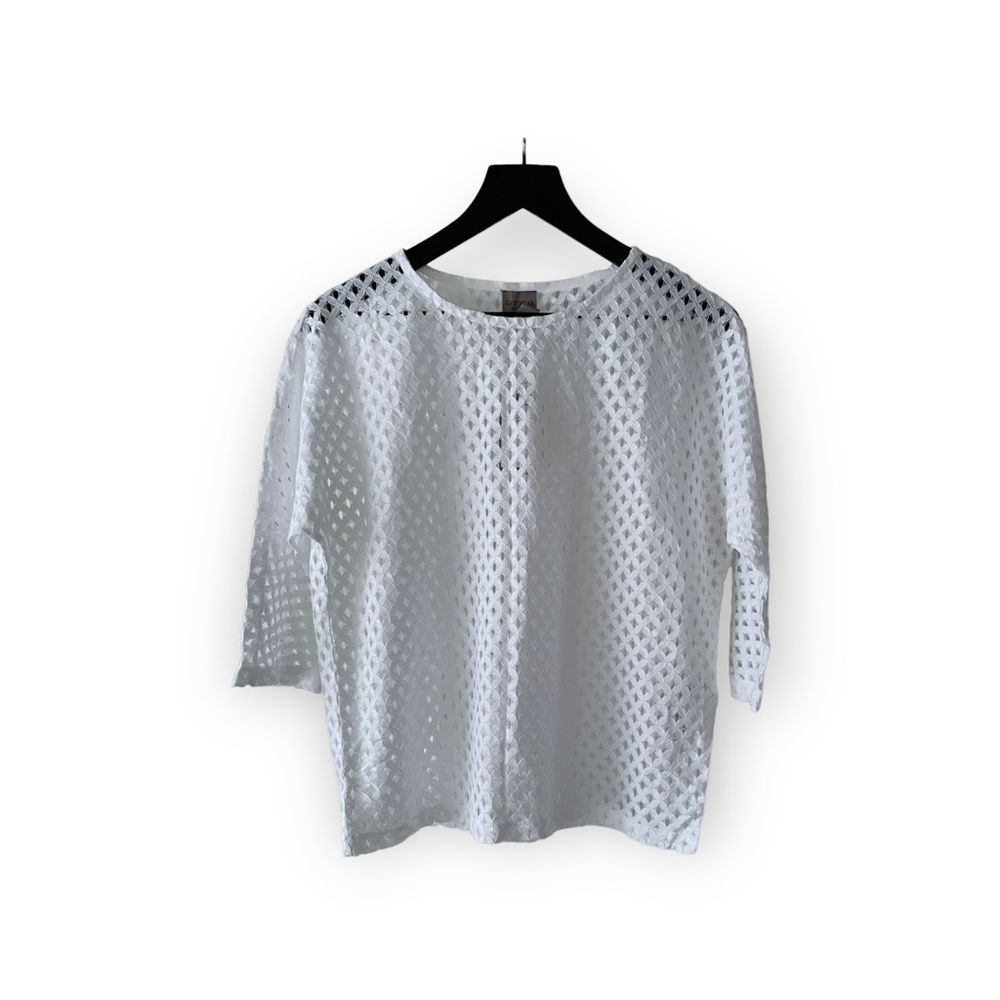 NWT Chico’s Outlet 3/4 length sleeve top on Optic White